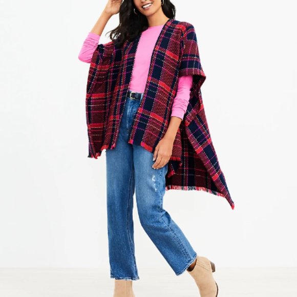LOFT Plaid Wrap - Picture 1 of 6